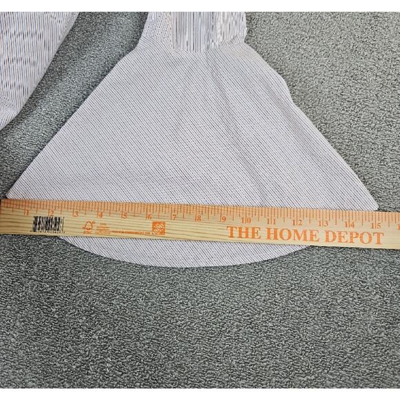 Romeo + Juliet Couture Bell Sleeve Striped Blouse Womens Medium Boho Peplum Top - Picture 7 of 9